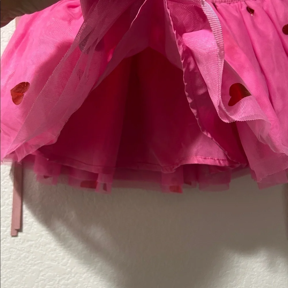 Gymboree Pink & Red Heart Tulle Skirt
